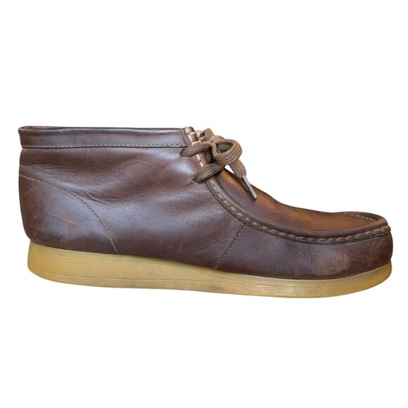 Clarks Wallabees Brown Oiled Leather Chukka Desert Boot Shoes Mens 10 M Casual main image 14